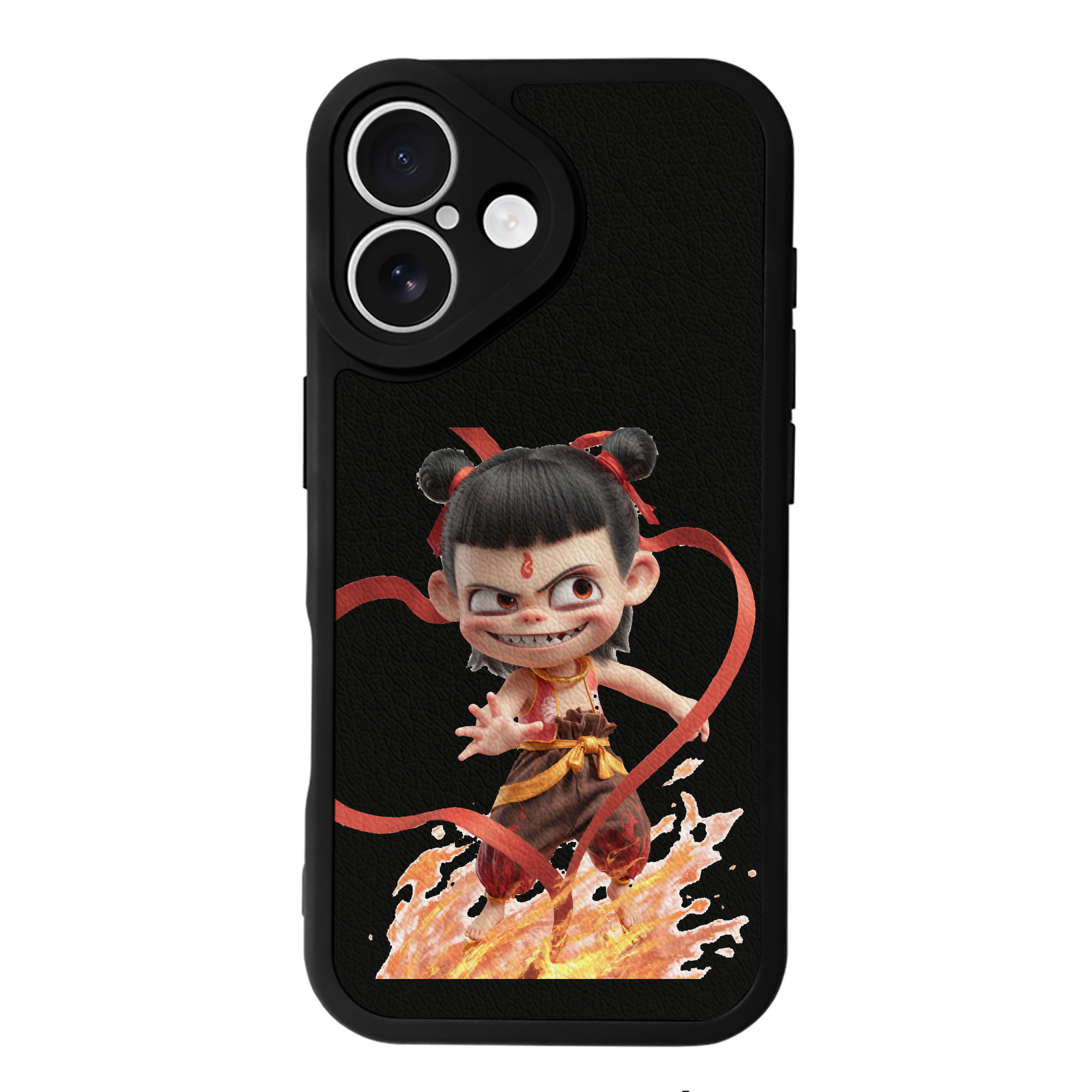 （画像用） Ne Zha 2 ナタ 魔童の大暴れ 【iPhone 16シリーズ対応】シリコンスマホケース（レザー調） 材質：シリコン
